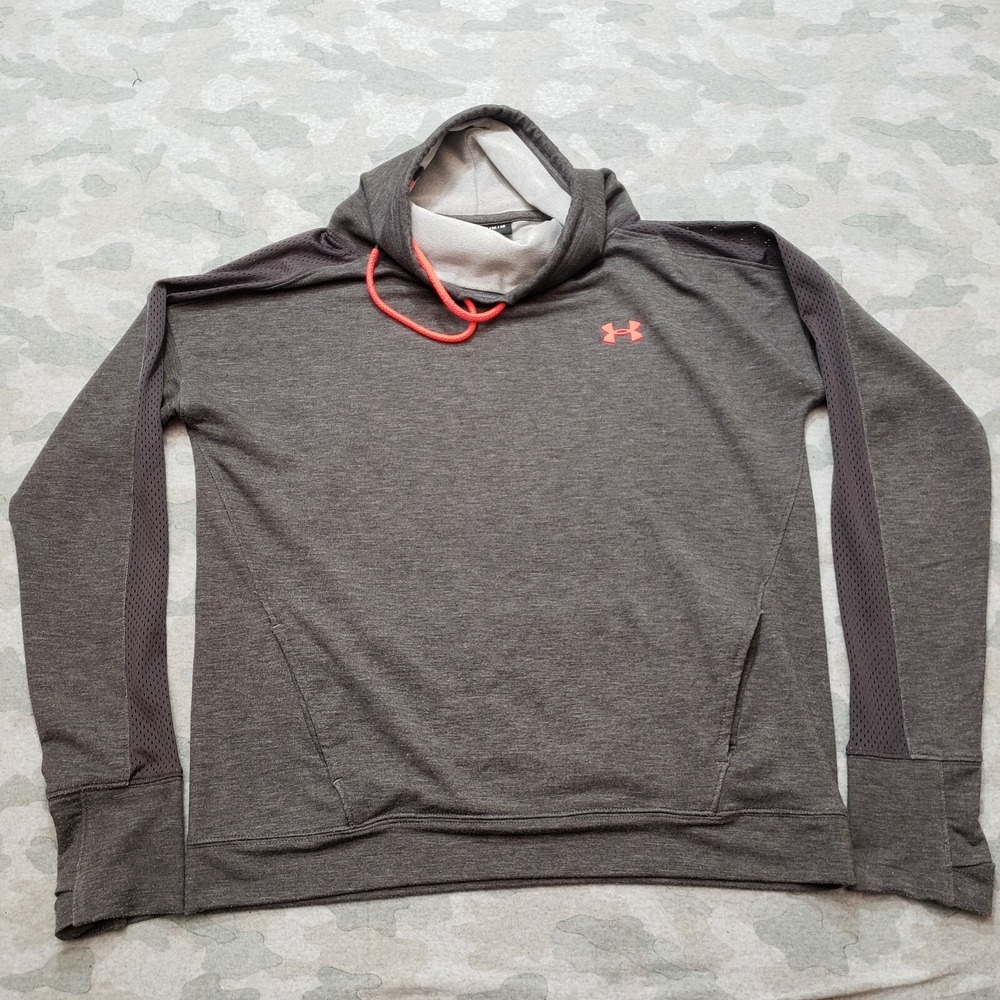 Under Armour Sweatshirt Womens Medium Gray Pullover‎ Loose Long Sleeve Gym